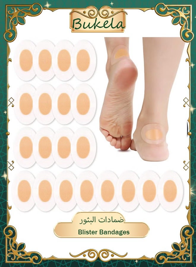 Bukela 40 Pcs Blister Bandages, Blister Pads Gel Blister Cushions, Blister Pads, Hydrocolloid Seal Adhesive Bandages for Fingers, Toes, Heel Blister Prevention, Waterproof, ULTRA-THIN - Image 1